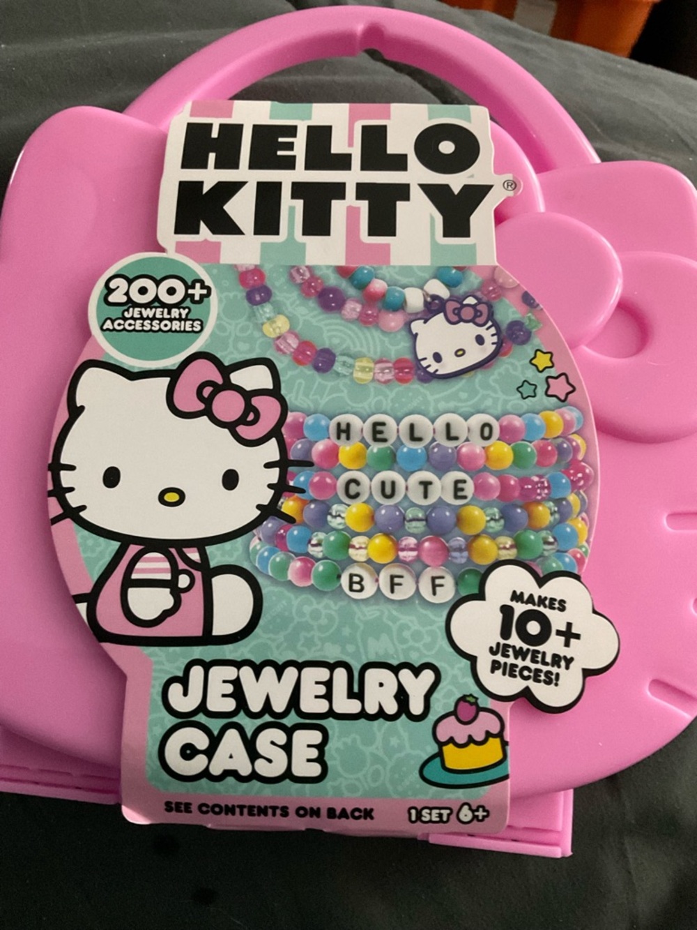 Hello Kitty Pink Jewelry Making Kit and Case. Ages 6+